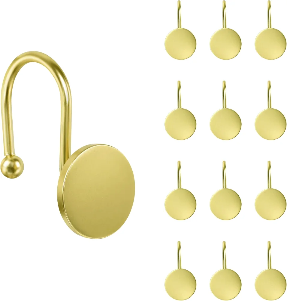 Gold Shower Curtain Hooks, Golden