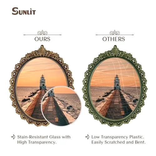 Oval Vintage Picture Frame 8x10, Gold and Black (62W4), photo 3