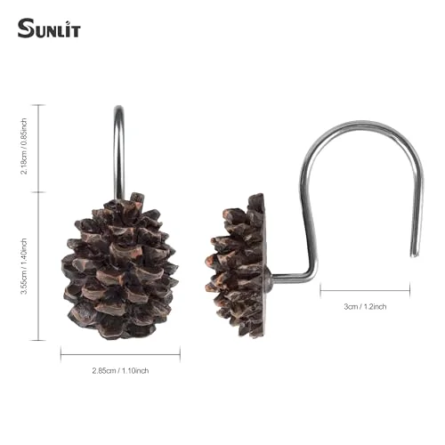 Pinecone Decorative Shower Curtain Hooks, photo 2