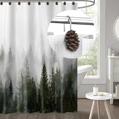 Pinecone Decorative Shower Curtain Hooks, photo 5