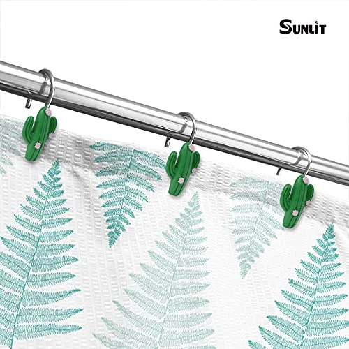 Tropical Cactus Decorative Shower Curtain Hooks, photo 4