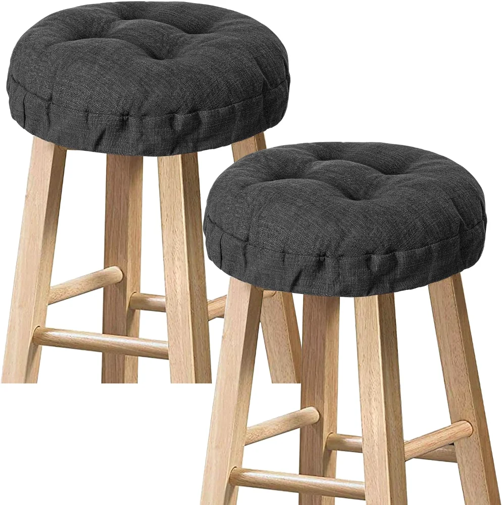Bar Stool Covers, Black, 14×14
