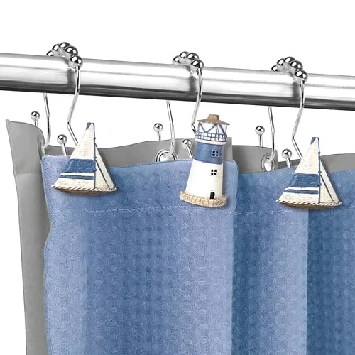 Nautical Double Shower Curtain Hooks, photo 5