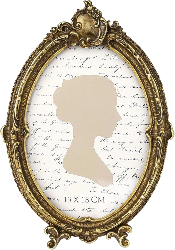 Oval Vintage Picture Frame 5x7, Bronze (XKFX)