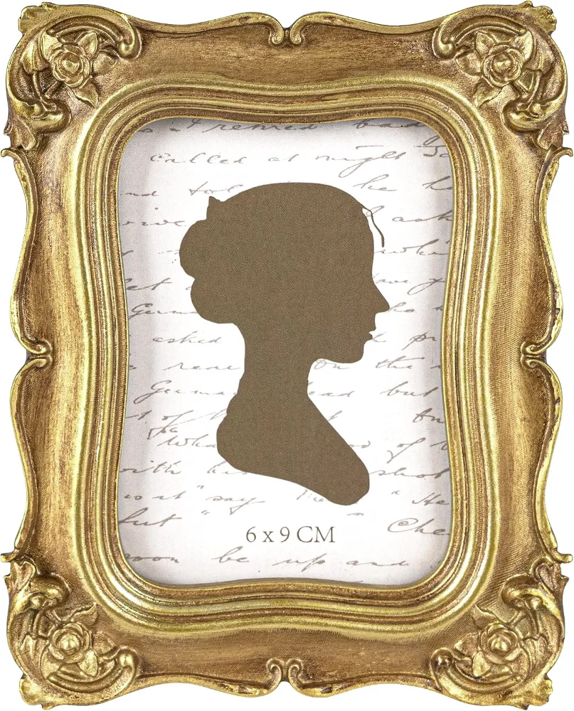 Vintage Picture Frame 2.5x3.5, Gold
