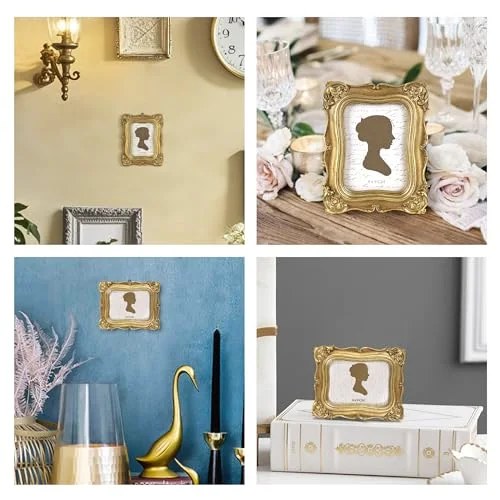 Vintage Picture Frame 2.5x3.5, Gold, photo 4