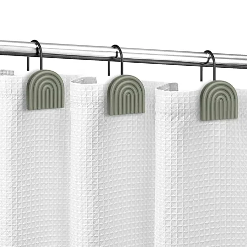 Arch Shower Curtain Hooks, Grayish Green, photo 5