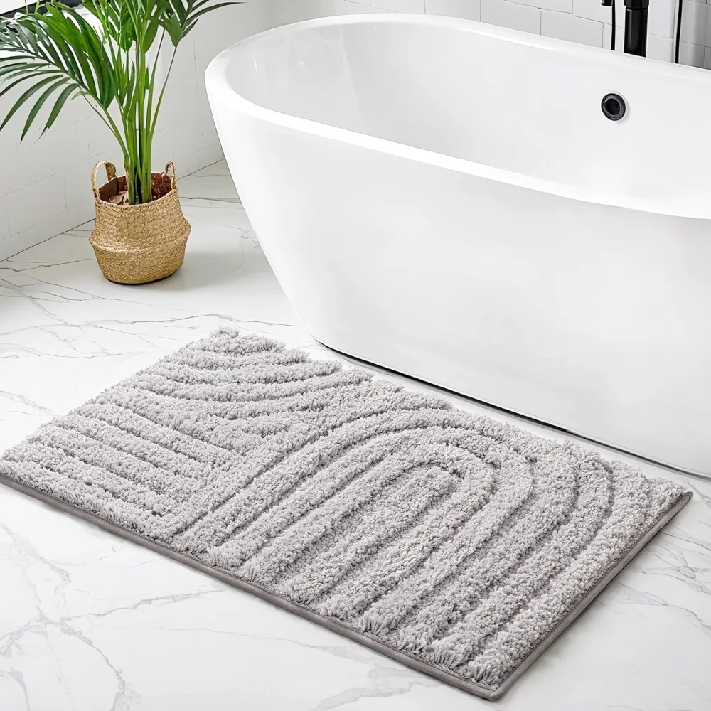 Boho Decorative Textured Bathroom Rug Mat