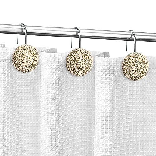 Boho Knots Shower Curtain Hooks, Off White, photo 2