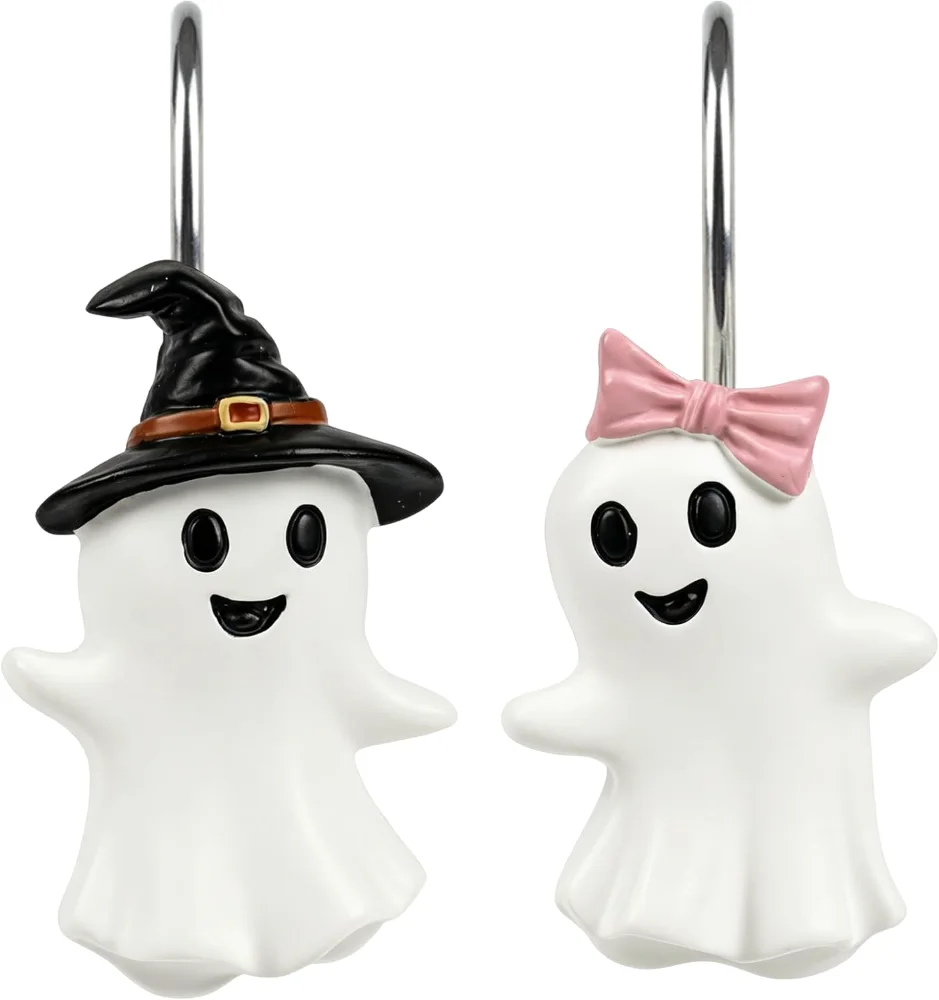 Boy and Girl Ghost Shower Curtain Hooks