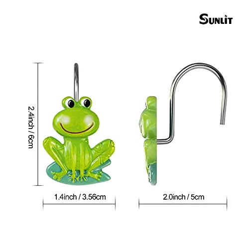 Rustic Decorative Shower Curtain Hooks, Cabin Green, photo 2