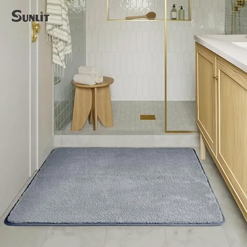 Square Bathroom Rug, Grey, photo 4