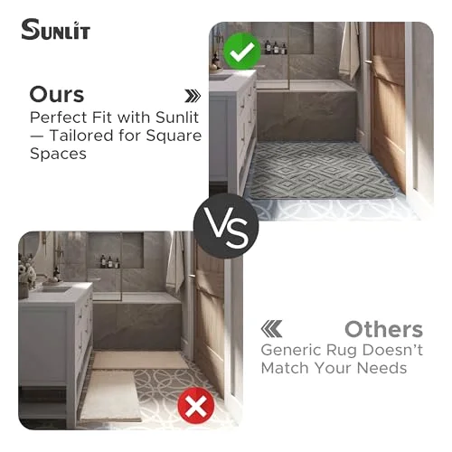 Square Bathroom Rug, Diamond Trellis, photo 3