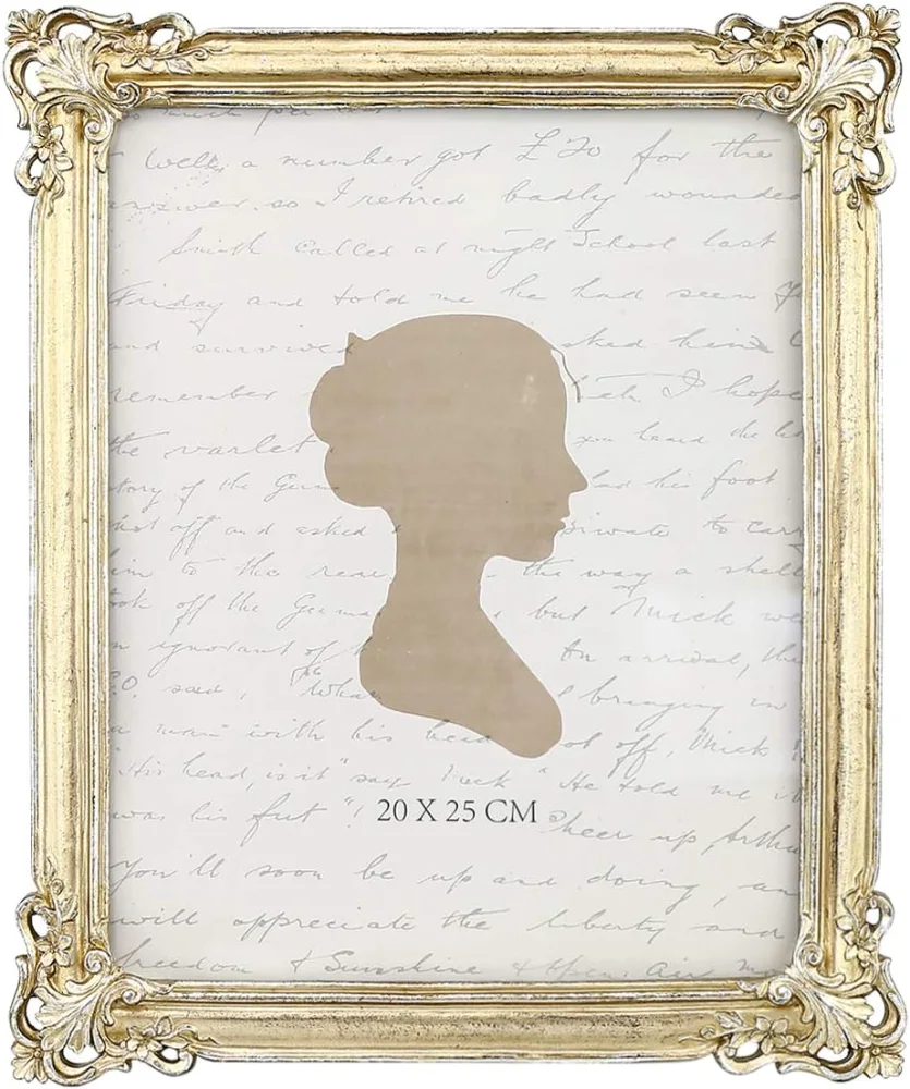 Vintage Picture Frame 8x10, Yellow Gold