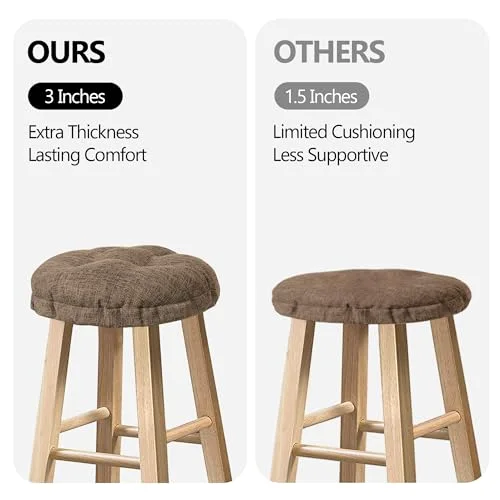 Bar Stool Covers, Brown, 14×14, photo 4