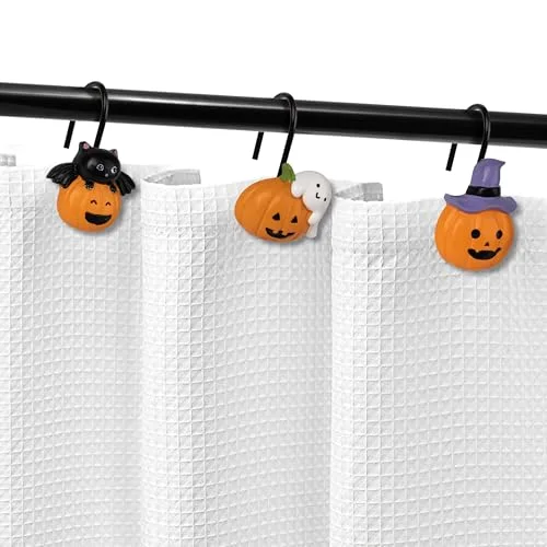 Halloween Jack-O'-Lantern Shower Curtain Hooks, photo 4