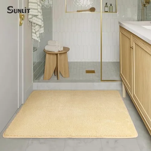 Square Bathroom Rug, Beige, photo 4