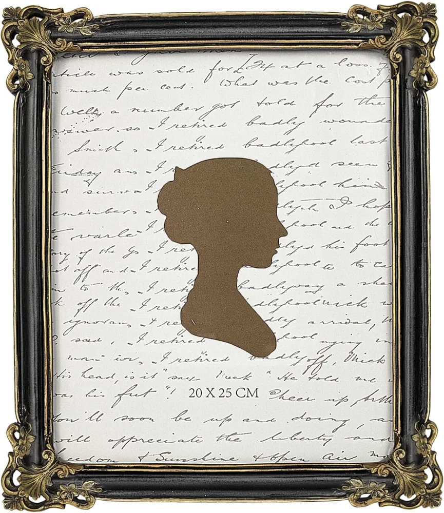 Vintage Picture Frame 8x10, Black Gold