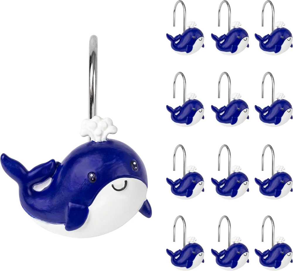 Whales Shower Curtain Hooks