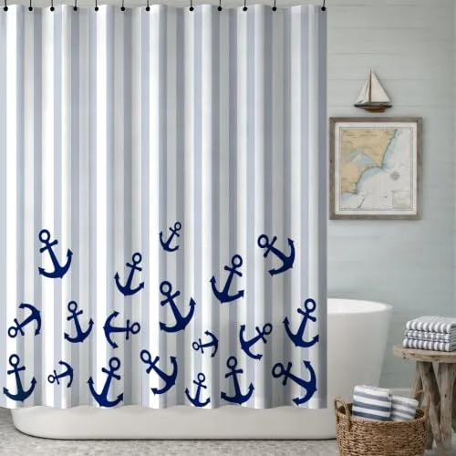 Nautical Fabric Shower Curtain, photo 4