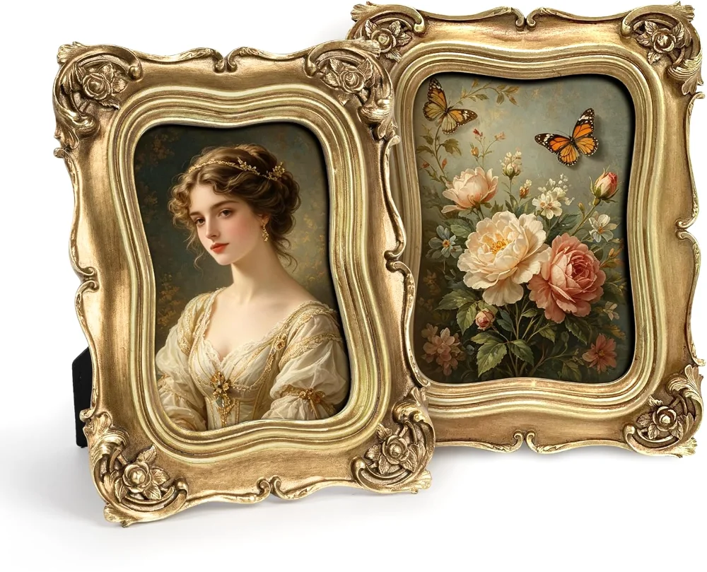 Vintage Picture Frame 4x6, set of 2