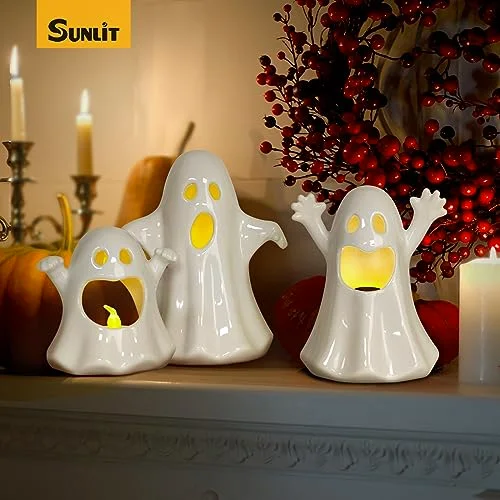 Ceramic Ghost with 3 Tea Lights, photo 5