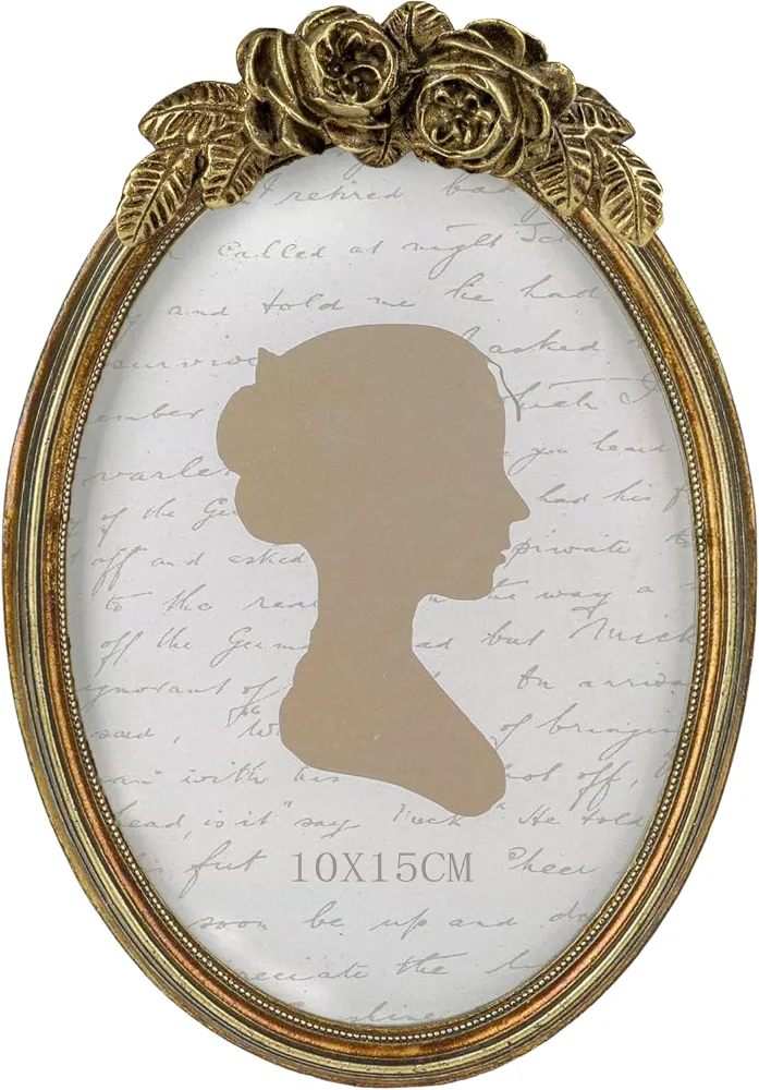 Oval Vintage Picture Frame 4x6, Bronze (PZSK)