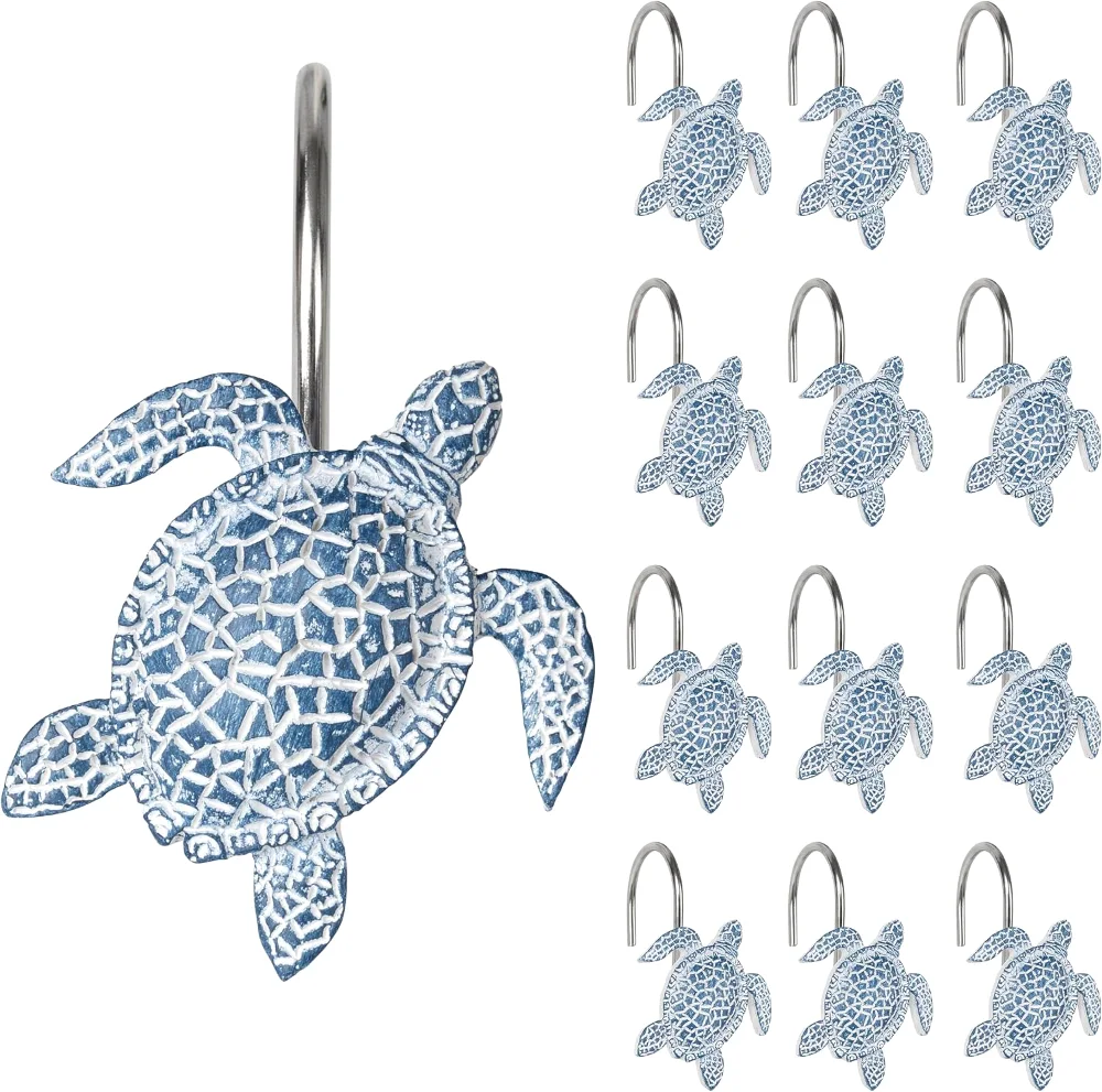 Sea Turtles Decorative Shower Curtain Hooks