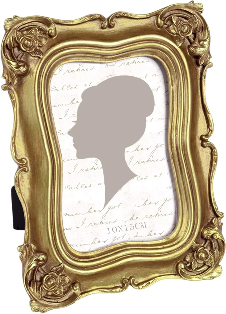 Vintage Picture Frame 4x6, Gold (87B1)