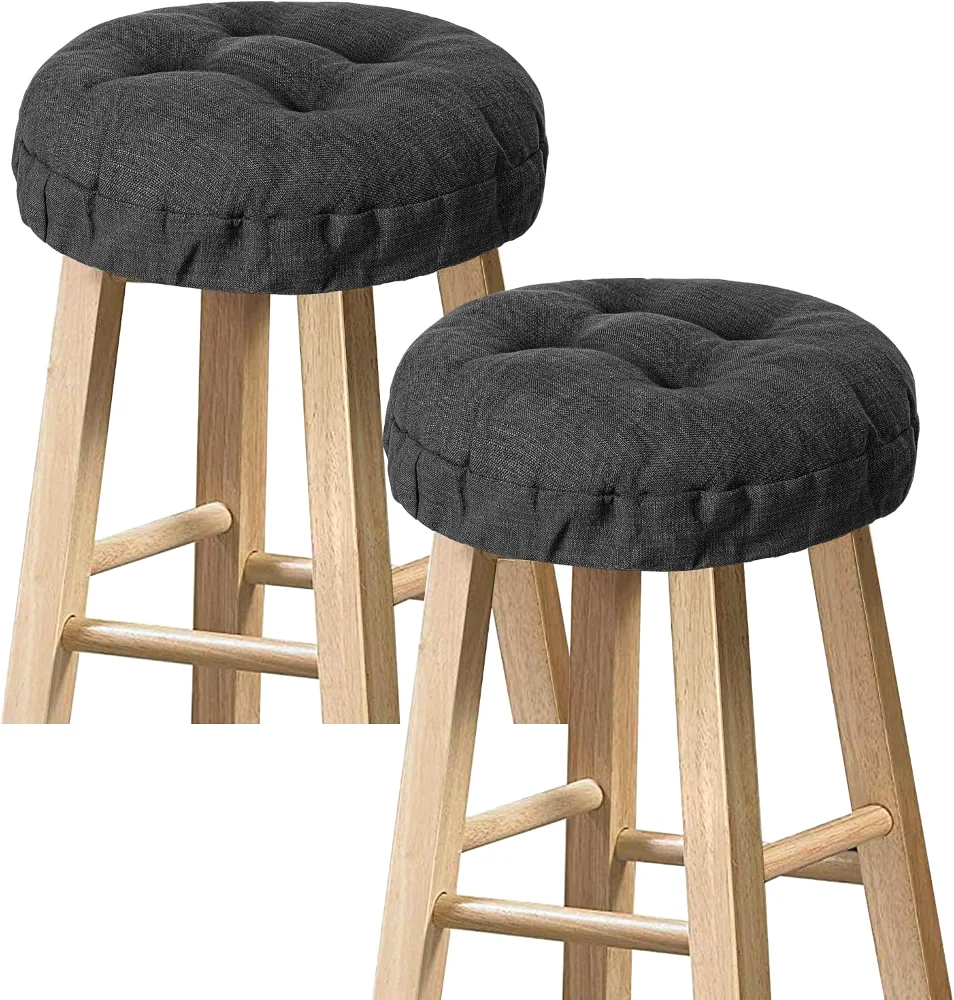 Bar Stool Covers, Black, 12×12