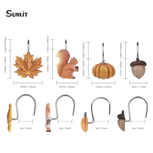 Fall Autumn Decorative Shower Curtain Hooks, Autumn Collection, photo 2