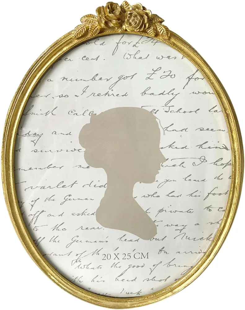 Oval Vintage Picture Frame 8x10, Gold