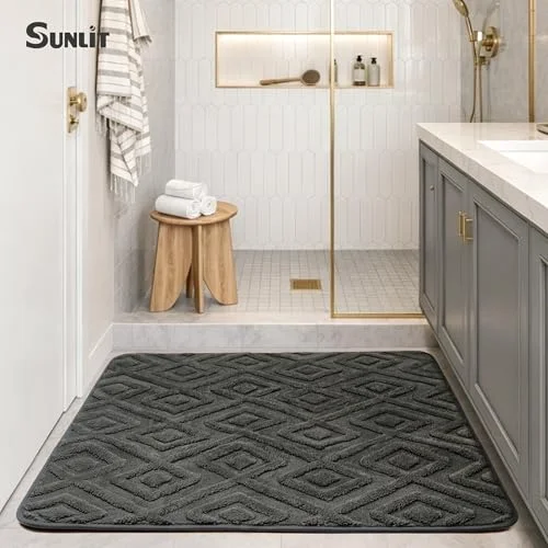 Square Bathroom Rug, Diamond Trellis, photo 4
