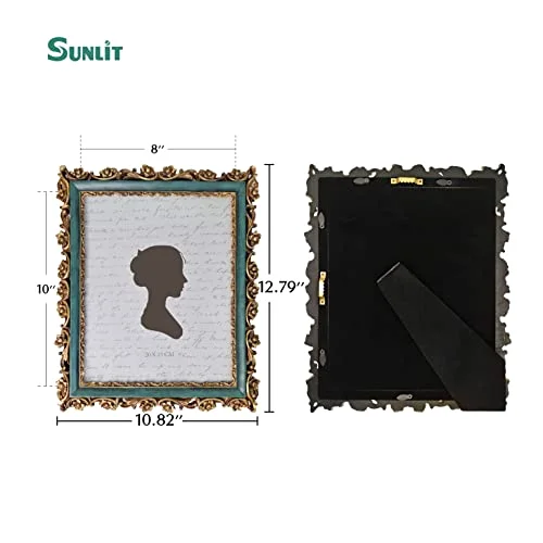 Vintage Picture Frame 8x10, Gold and Dark Green, photo 2