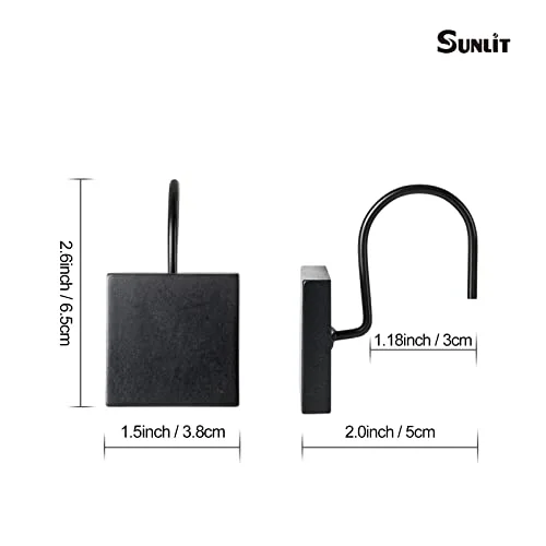 Square Shower Curtain Hooks, photo 4