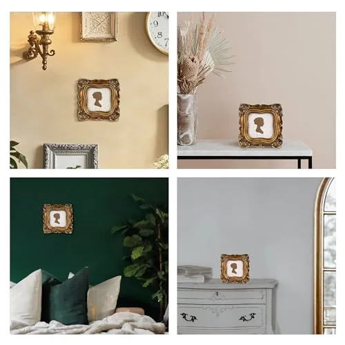Square Vintage Picture Frame 4x4, Bronze, photo 5