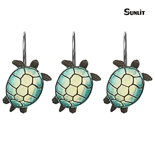 Tilt Sea Turtle Shower Curtain Hooks (85PB), photo 2