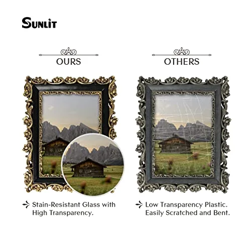 Vintage Picture Frame 5x7, Gold and Black, photo 3