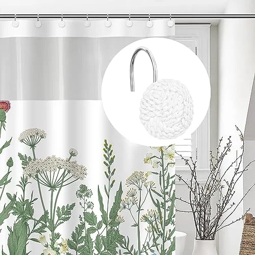 Boho Knots Shower Curtain Hooks, White, photo 5