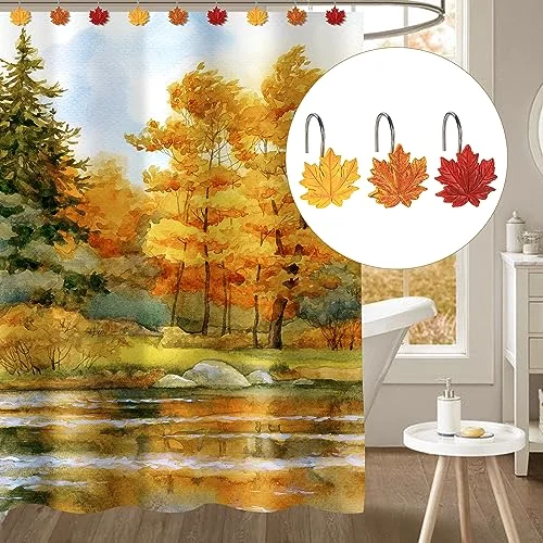 Maple Leaf Shower Curtain Hooks, photo 4