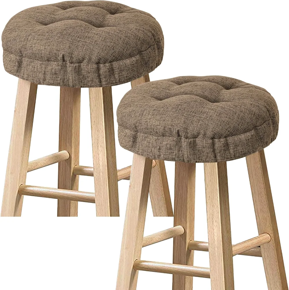 Bar Stool Covers, Brown, 14×14
