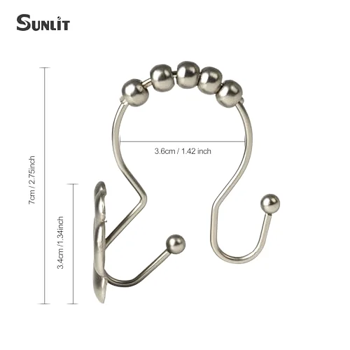 Cute Paw Print Polished Double Shower Curtain Hooks, photo 2