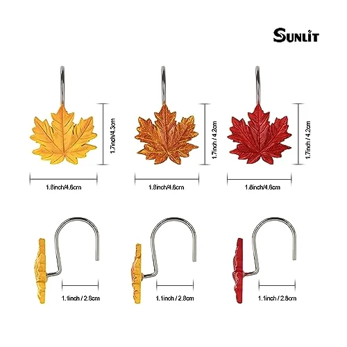 Maple Leaf Shower Curtain Hooks, photo 5