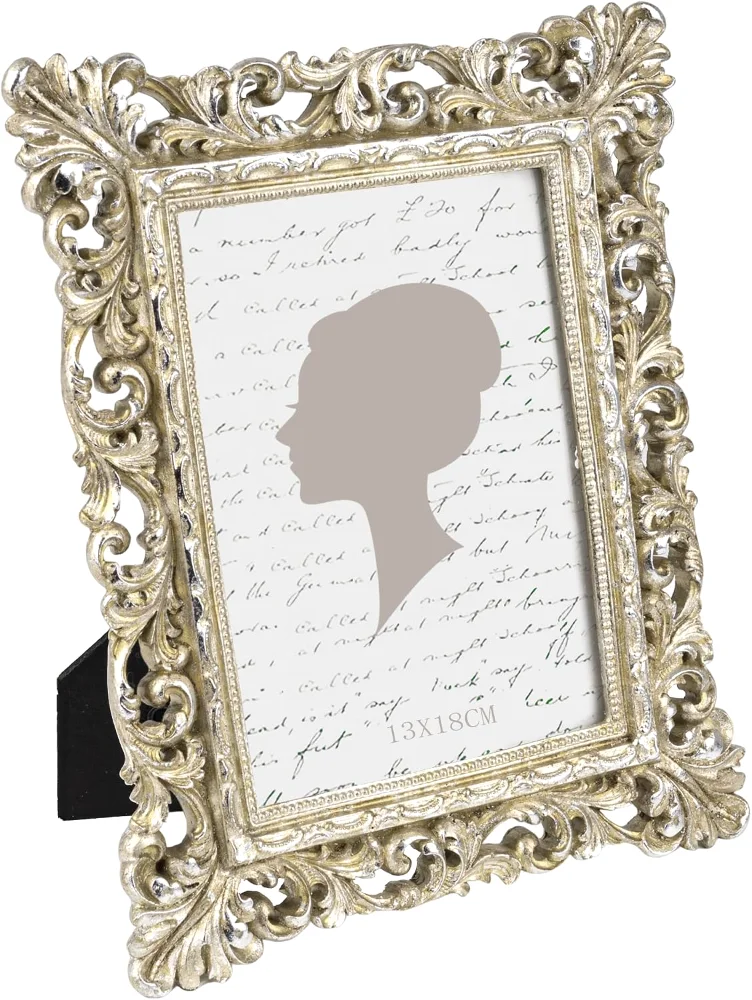 Vintage Picture Frame 5x7, Gold Silver
