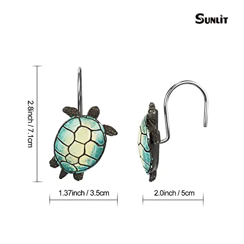 Tilt Sea Turtle Shower Curtain Hooks (85PB), photo 3