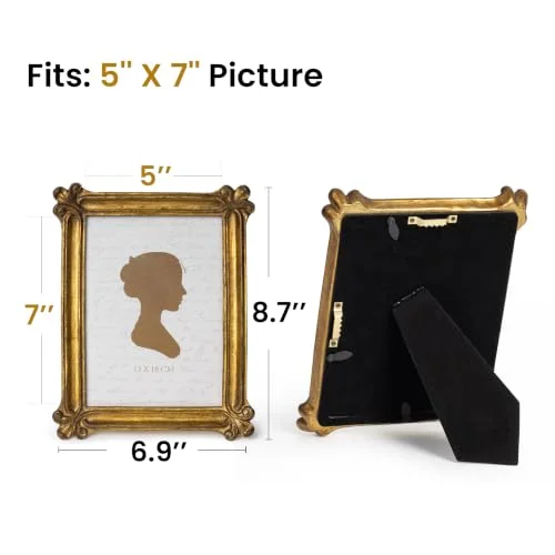 Vintage Picture Frame 5x7, Distressed Dark Bronze, photo 2