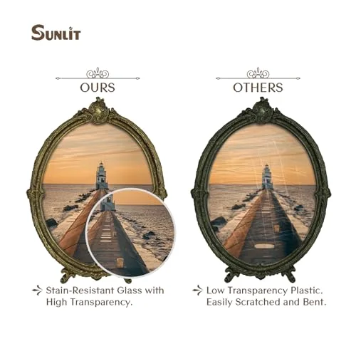 Oval Vintage Picture Frame 8x10, Brown, photo 3