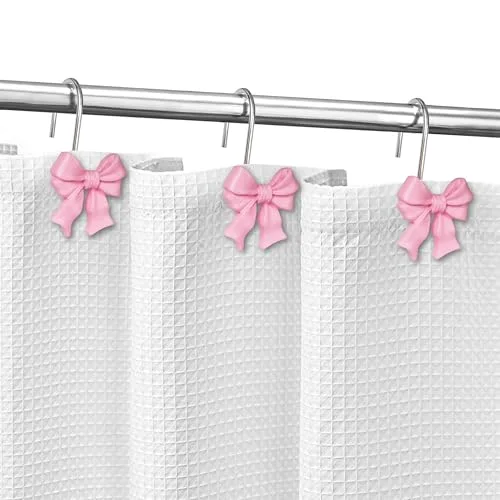 Pink Bow Shower Curtain Hooks, photo 4