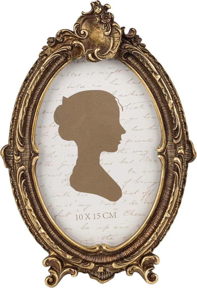 Oval Vintage Picture Frame 4x6, Bronze (89XP)