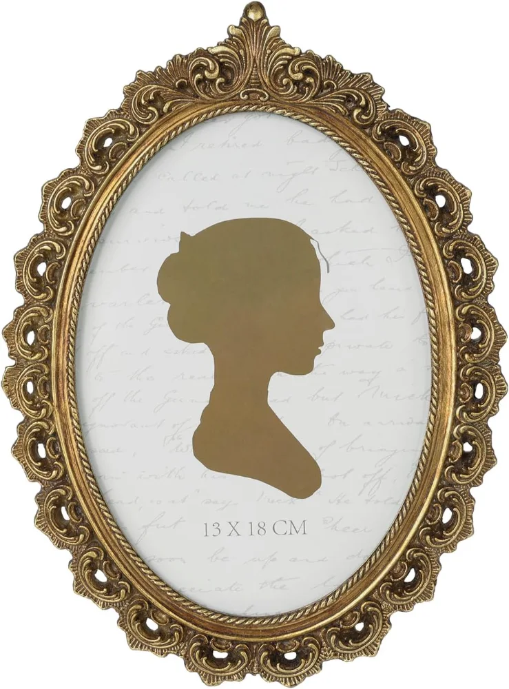 Oval Vintage Picture Frame 5x7, Bronze (V276)